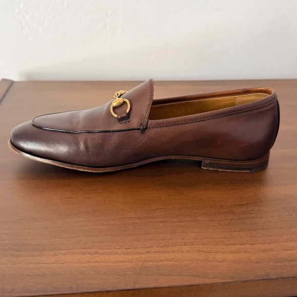 Women's Gucci Jordaan loaferS, Size 37, Brown - Picture 6 of 7